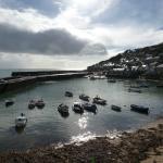 Mousehole, Cornwall, in Autumn storm